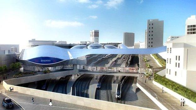 Artist's impression of redeveloped New Street Station