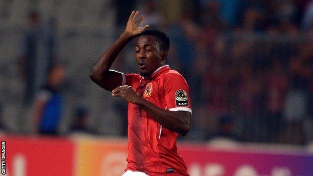 Al Ahly's Nigerian player Junior Ajayi