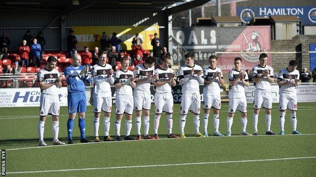 Crusaders line out at their Seaview home in north Belfast