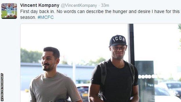 Vincent Kompany tweet