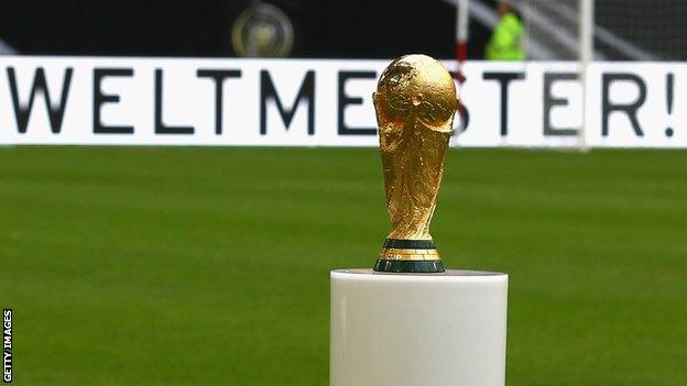 The World Cup trophy