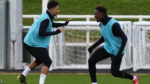 Jadon Sancho and Callum Hudson-Odoi