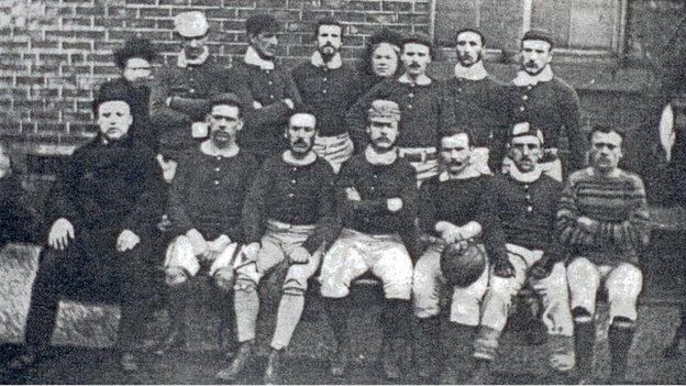 Sheffield FC team in 1857