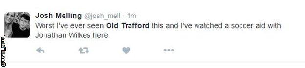 Old Trafford tweet