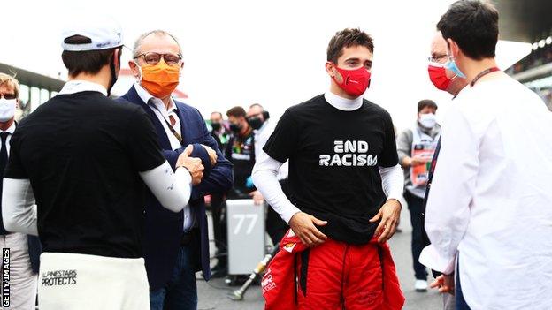 Stefano Domenicali on the grid at the Portuguese Grand Prix in 2020