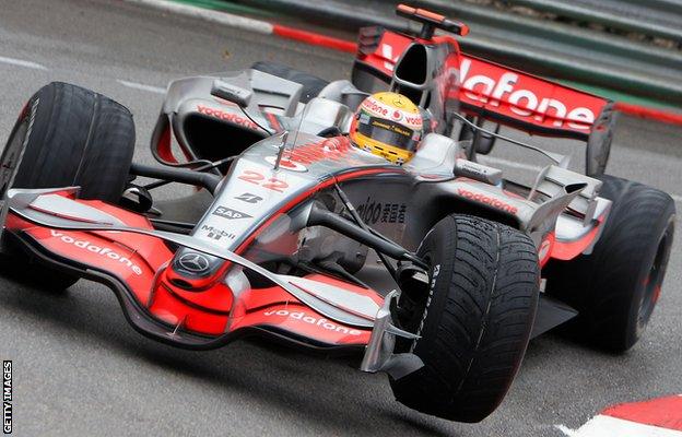 Lewis Hamilton at the 2008 Monaco Grand Prix