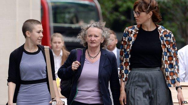 Baroness Jones arrives at the hearing