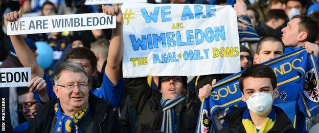 AFC Wimbledon fans