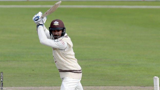 Kumar Sangakkara en route to a century at Old Trafford