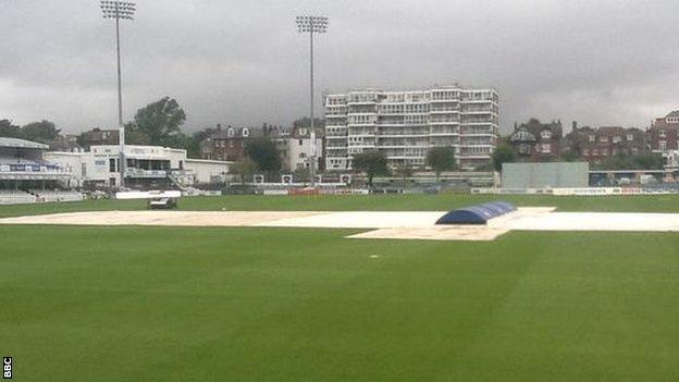 Rain at Sussex's Hove headquarters