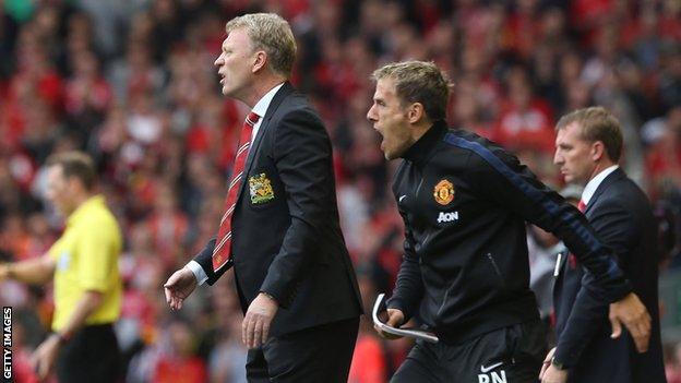 David Moyes and Phil Neville