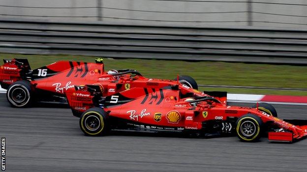 Charles Leclerc and Seb vettel