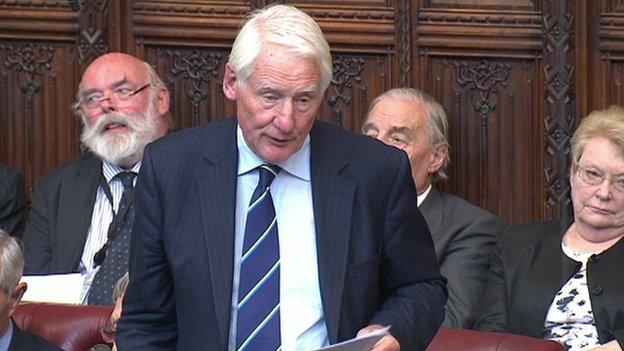 Lord Butler speaking in Parliament