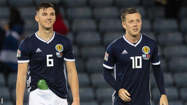 Kieran Tierney and Callum McGregor