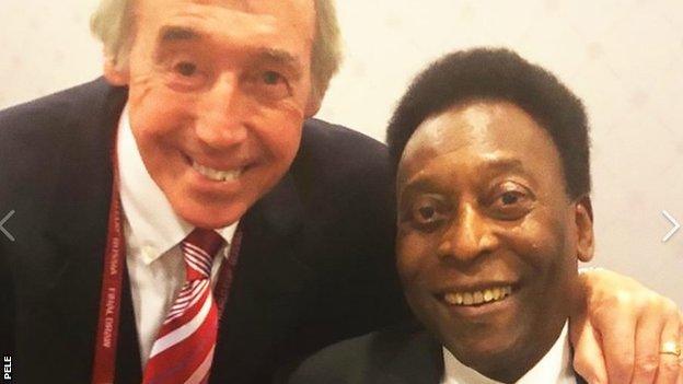 Pele posted a photo of Banks on social media