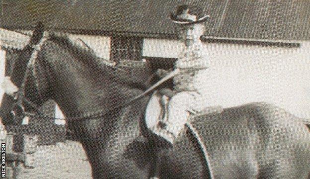 Nick Skelton on his first pony Oxo