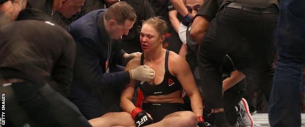 Ronda Rousey recovers after her knock-out