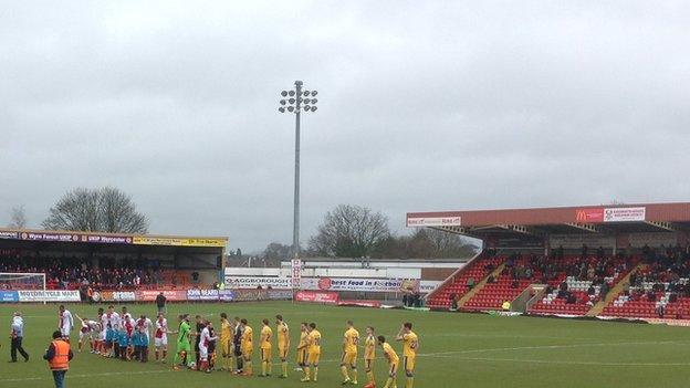 Aggborough has a current ground capacity of 6,444