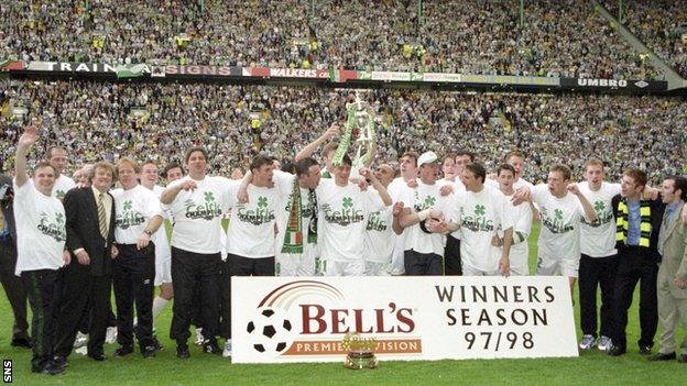 Wim Jansen steered Celtic to their first title in a decade in 1997-98 as well as League Cup success