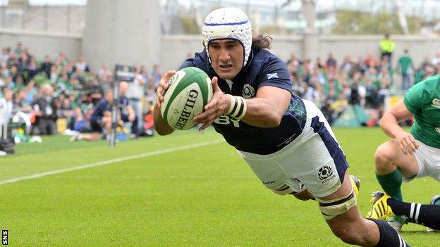 Scotland back-row forward Blair Cowan