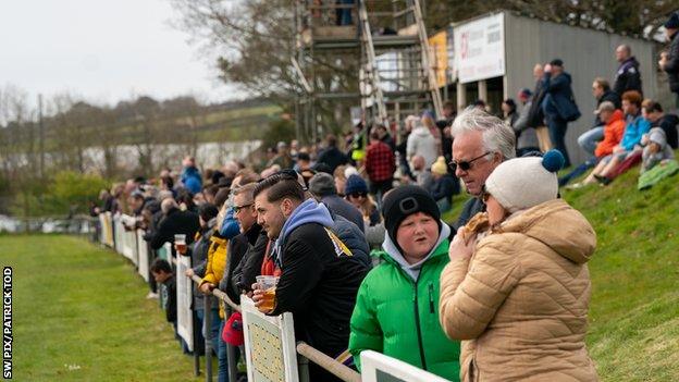 Crowds at Penryn for Cornwall RLFC