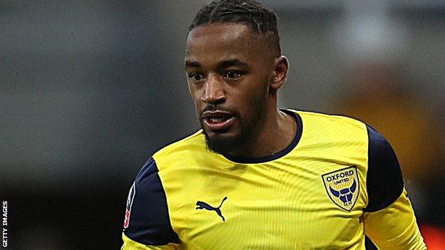 Tariqe Fosu in action for Oxford United