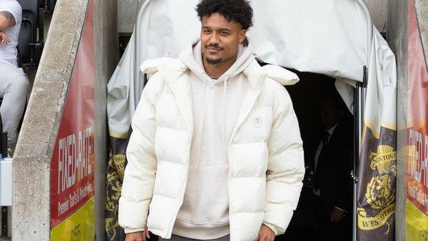 New signing Shamal George was introduced to the Livingston fans before Saturday's League Cup tie against Kelty Hearts