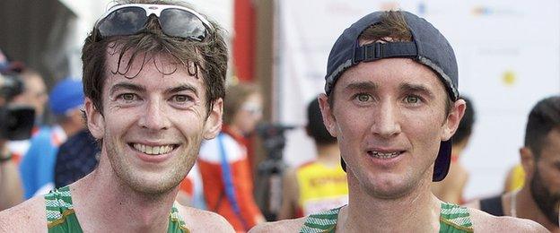 Paul Pollock and Keith Seaward will compete in the marathon on 15 April