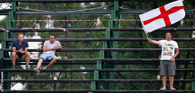 An England fan watches this month's third Test against South Africa in Johannesburg