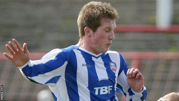 Stephen Dooley in action for Coleraine in 2008