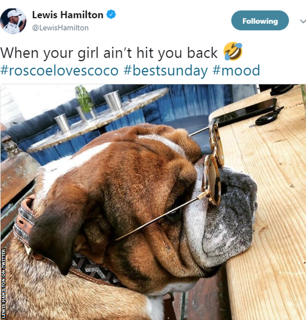 Lewis Hamilton on Twitter