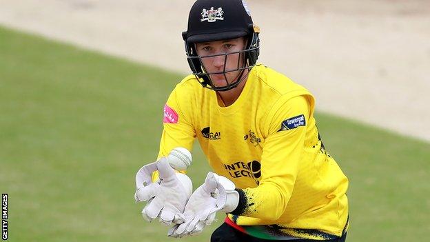 James Bracey in action for Gloucestershire