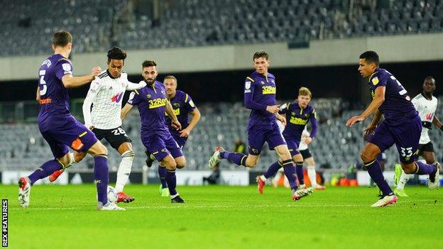 Fulham against Derby County