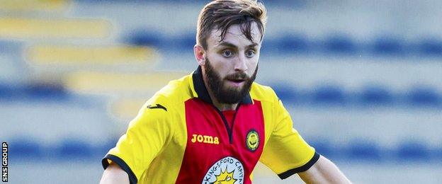 Partick Thistle striker Steven Lawless