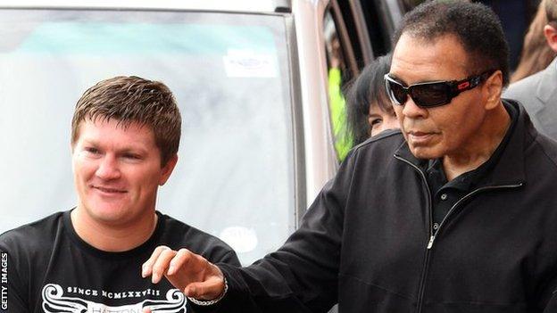Ricky Hatton with Muhammad Ali