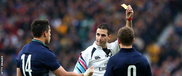 Craig Joubert sends Sean Maitland to the sin-bin