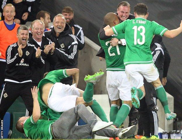 Northern Ireland celebrate