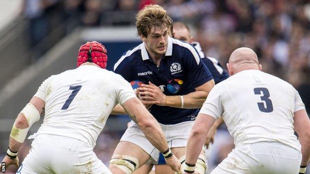 Richie Gray in action for Scotland