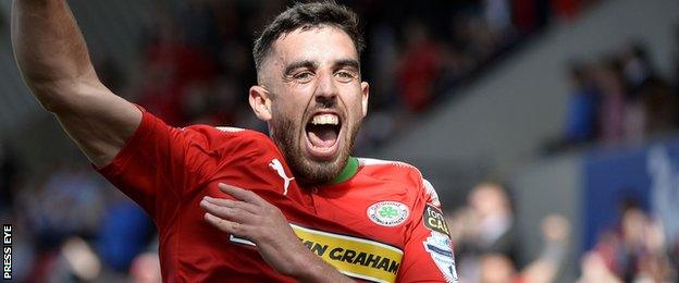 Joe Gormley of Cliftonville