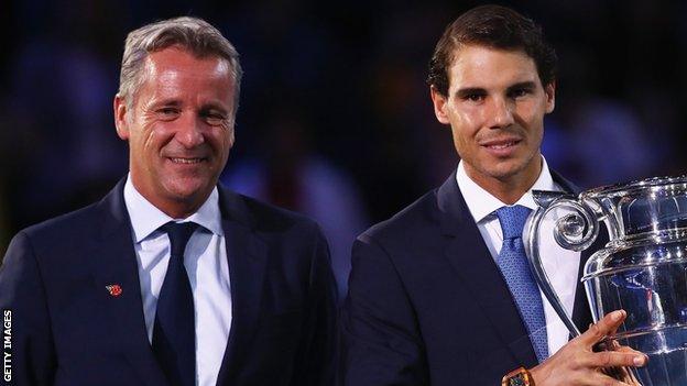 Chris Kermode and Rafael Nadal at ATP Finals