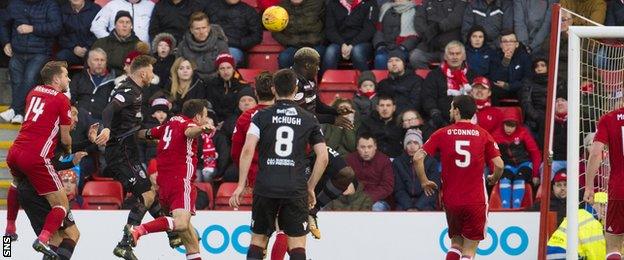 Motherwell's Louis Moult (third left)