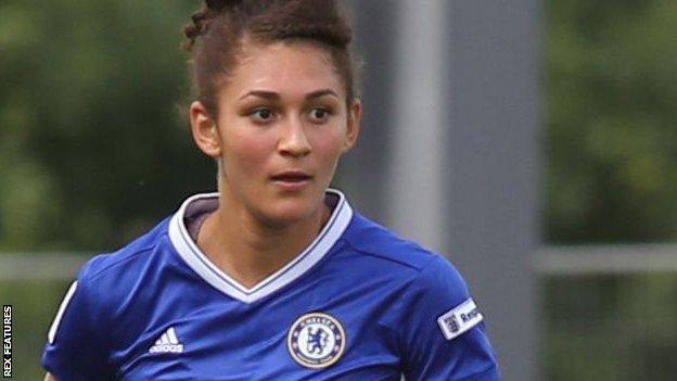 Jade Bailey playing for Chelsea