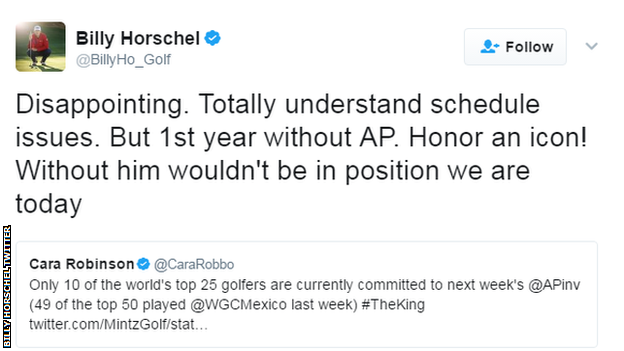 Billy Horschel tweet