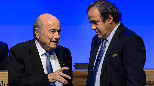 Sepp Blatter and Michel Platini