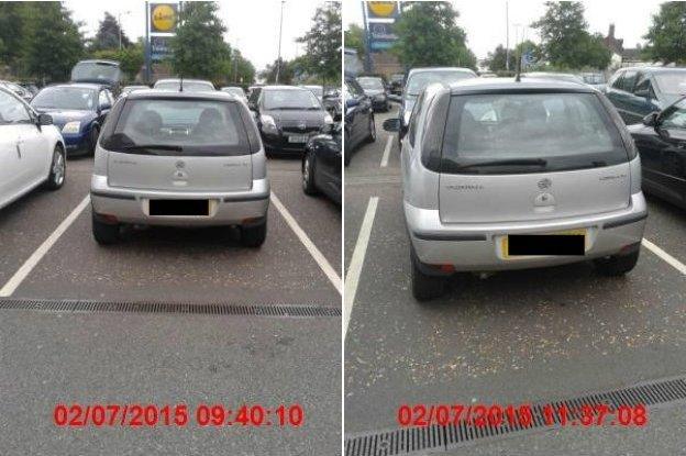 Cars parked at Lidl in Stoke