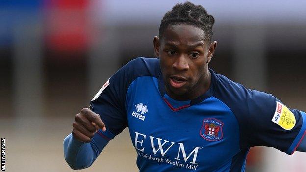 Omari Patrick in action for Carlisle United