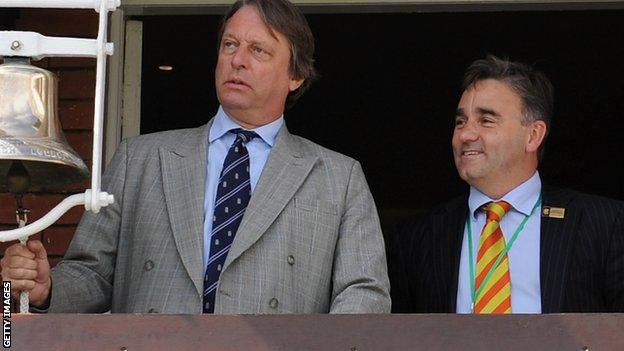 Former ECB chairman Giles Clarke and former MCC chief executive Keith Bradshaw