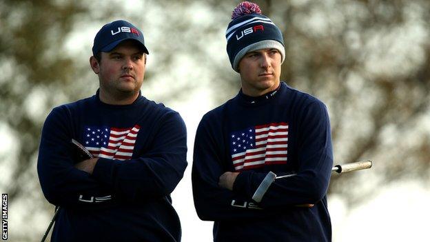 Jordan Spieth and Patrick Reed at the Ryder Cup in 2014