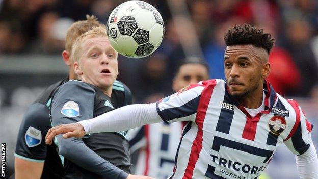 Funso Ojo, right, has made almost 100 appearances in the Dutch top flight