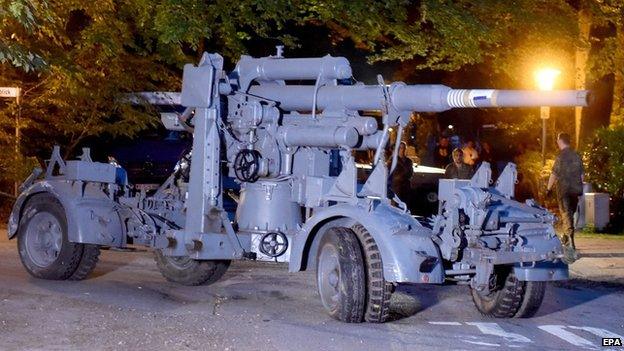 The anti-aircraft gun